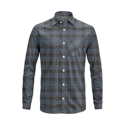 Casual Plaid Long Sleeve Button Down Shirt – Cotton Blend