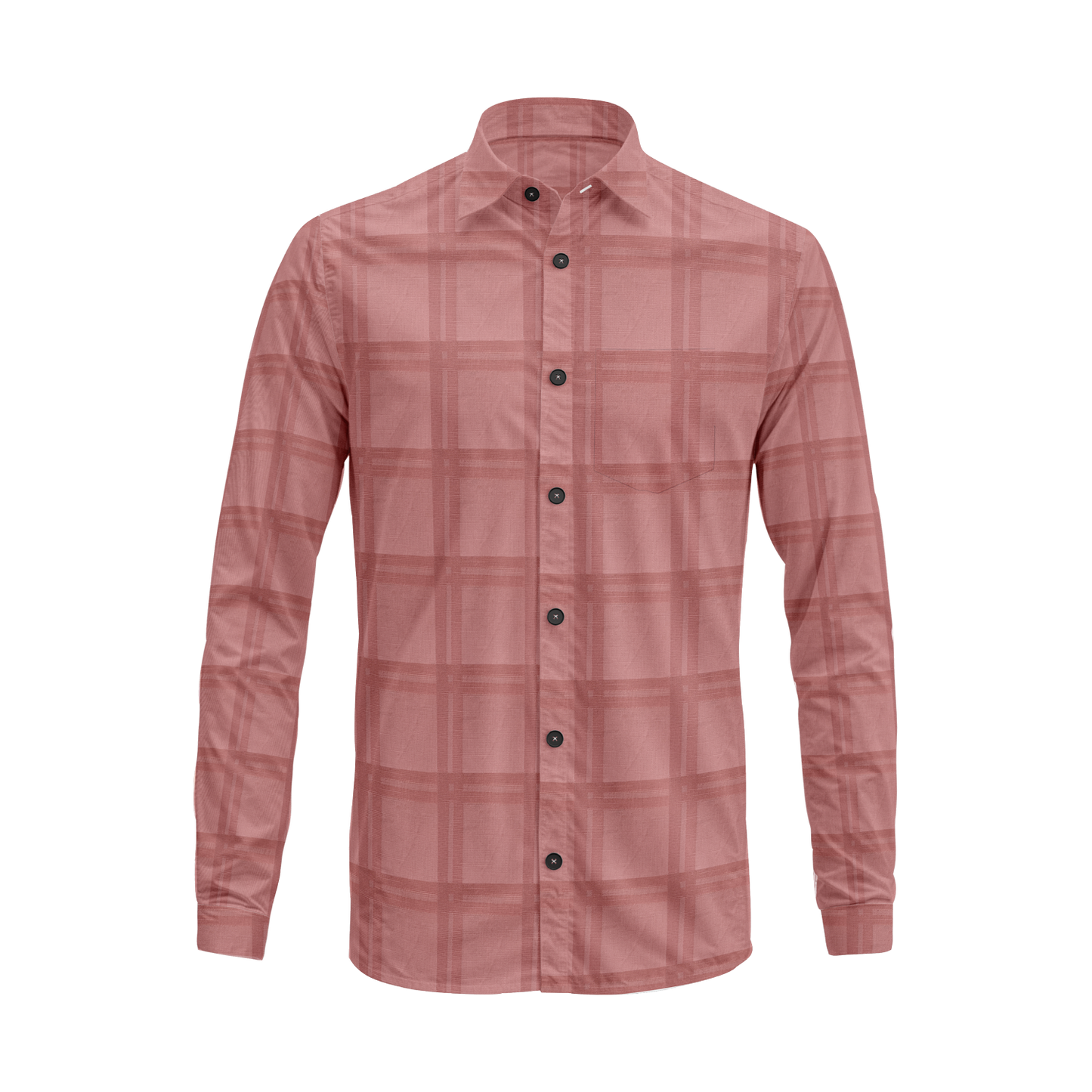 Men’s Cotton Plaid Shirt – Long Sleeve Button-Down