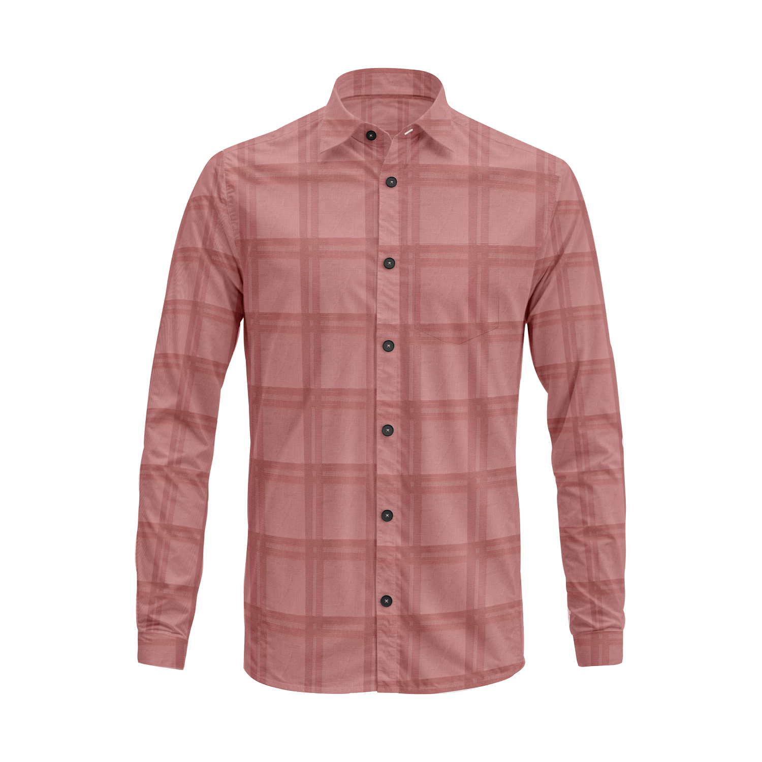 Men’s Cotton Plaid Shirt – Long Sleeve Button-Down