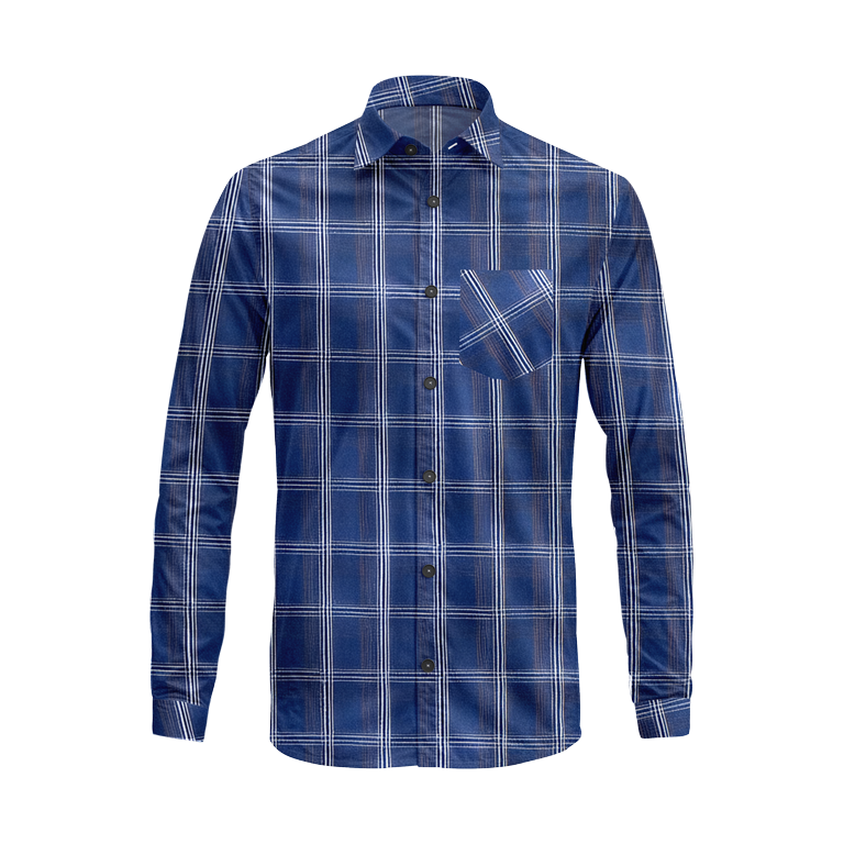 Men's Plaid Cotton Button Down Shirt – Long Sleeve Gingham Casual Dress Shirt, Regular Fit