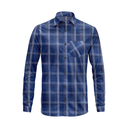 Men's Plaid Cotton Button Down Shirt – Long Sleeve Gingham Casual Dress Shirt, Regular Fit