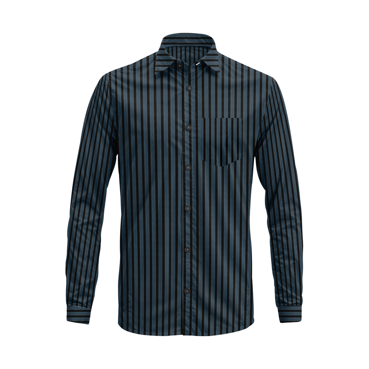 Men’s Button-Down Striped Shirt – Casual Cotton