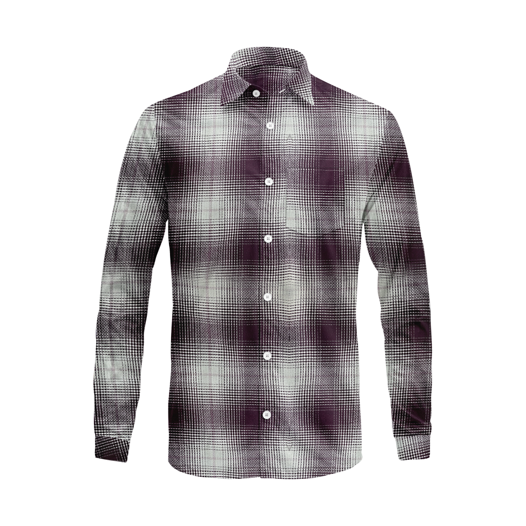 Plaid Checkered Casual Shirt – Long Sleeve Button Down Cotton-Poly Blend Shirt