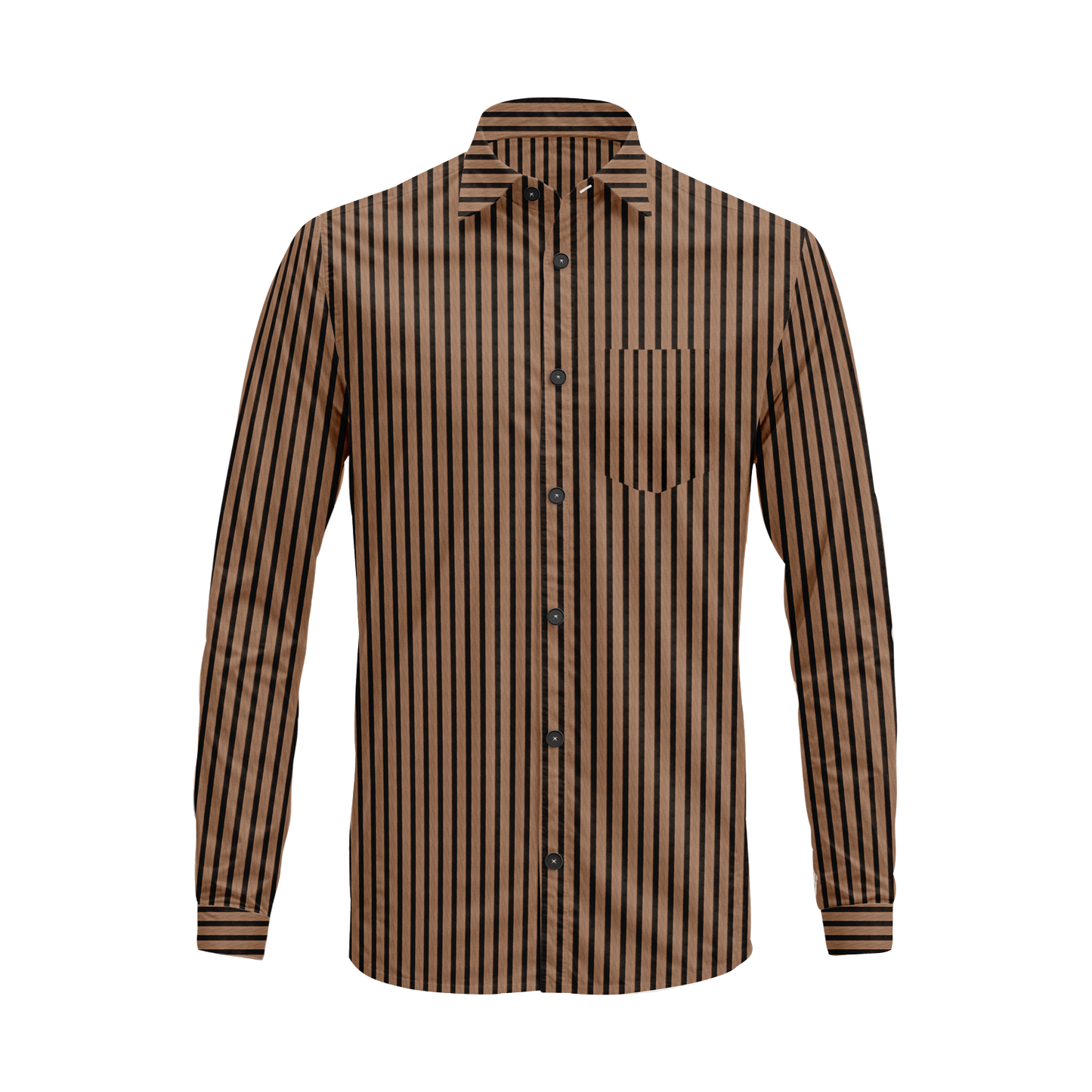 Men’s Button-Down Striped Shirt – Casual Cotton