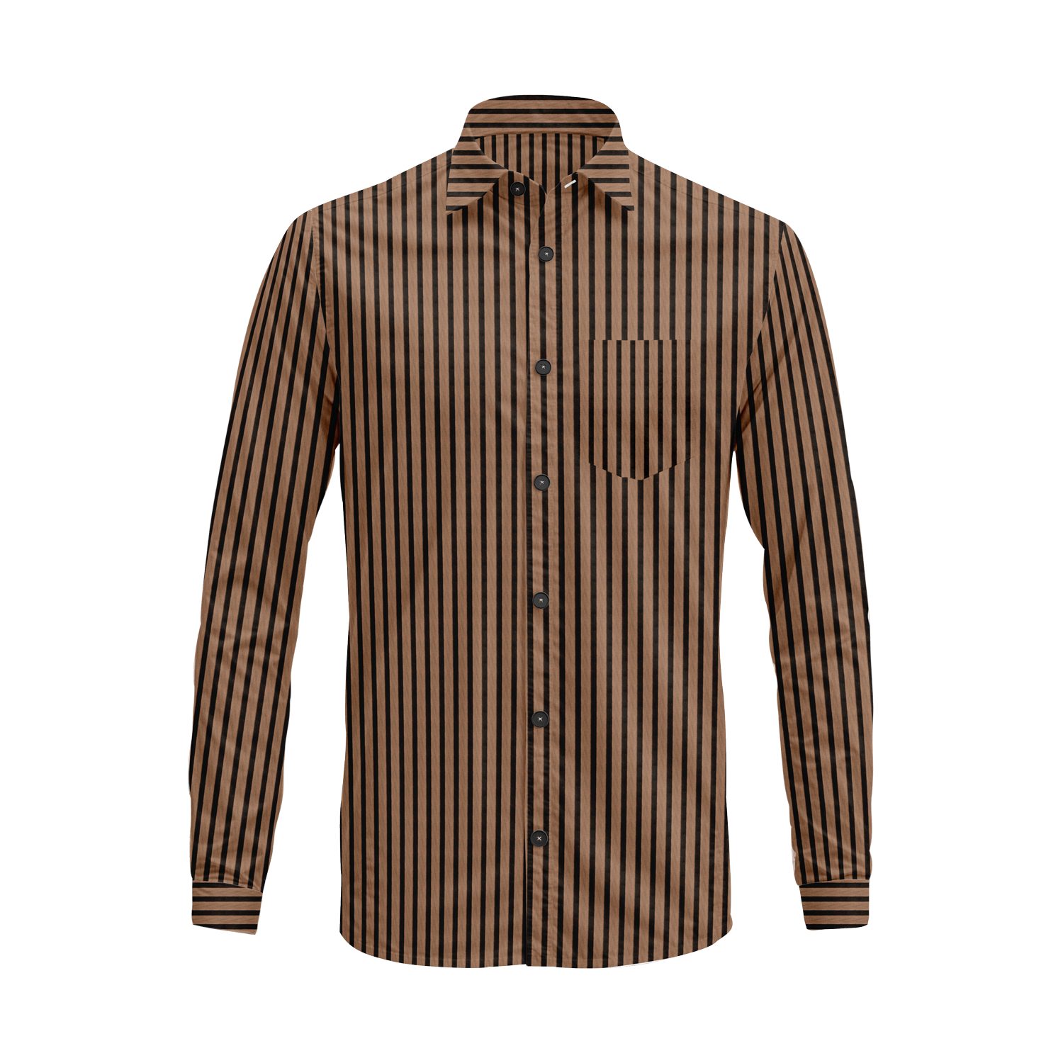 Men’s Button-Down Striped Shirt – Casual Cotton