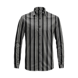 Vertical Striped Long Sleeve Button Down Shirt – Lightweight Cotton Casual Dress Shirt