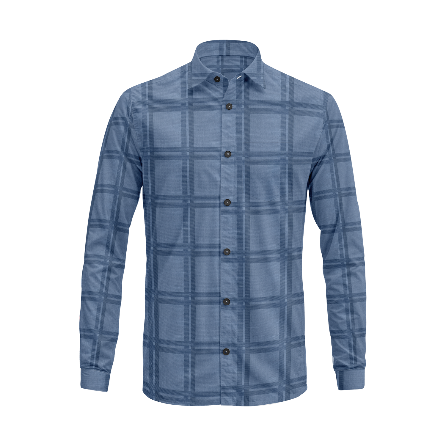 Men’s Cotton Plaid Shirt – Long Sleeve Button-Down