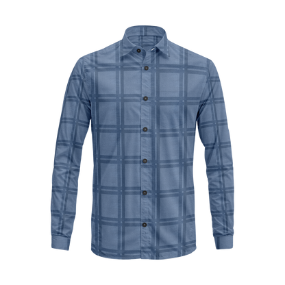 Men’s Cotton Plaid Shirt – Long Sleeve Button-Down