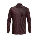 Men’s Button-Down Striped Shirt – Casual Cotton