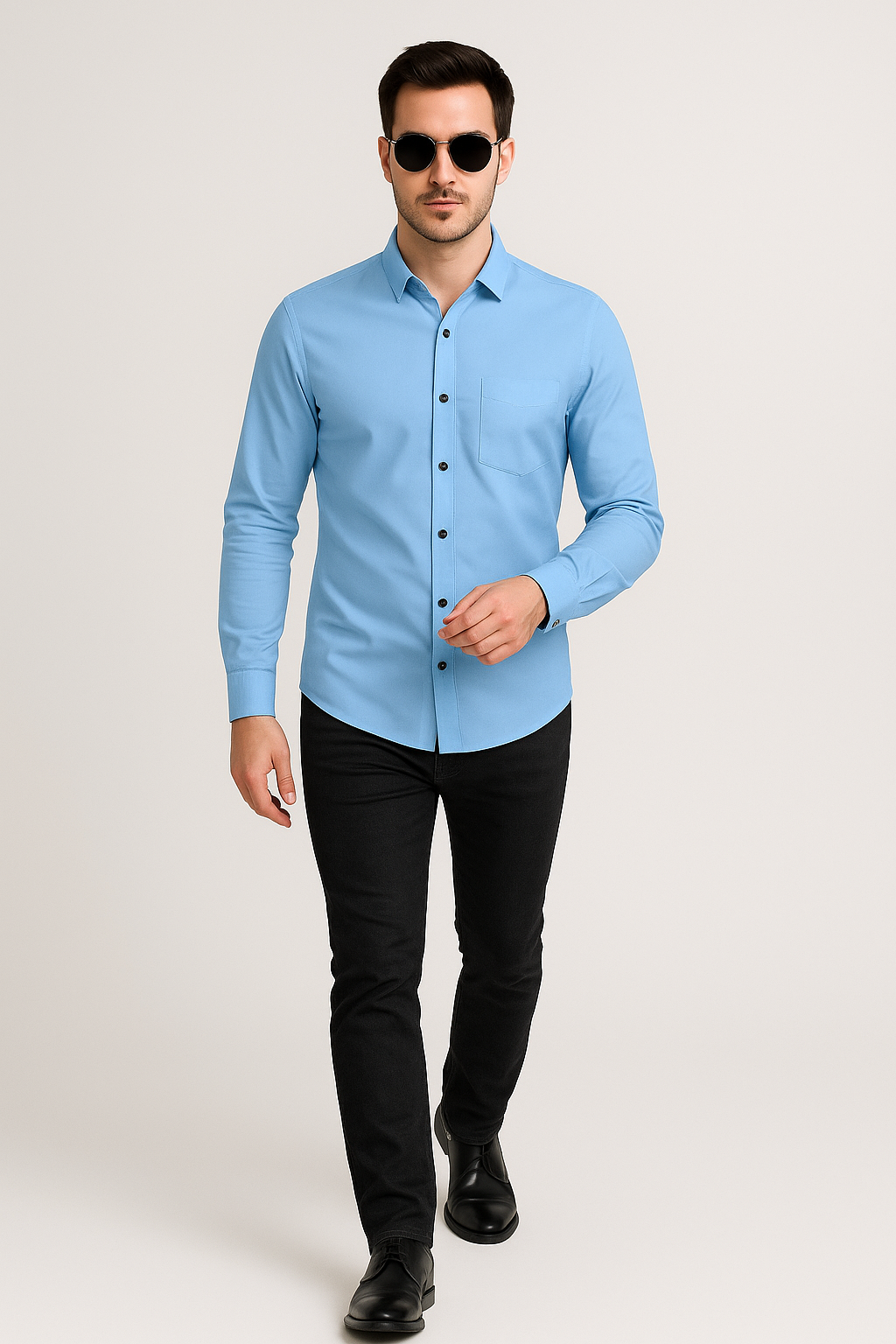 Men’s Long Sleeve Button Down Dress Shirt – Business Casual, Cotton, Regular Fit