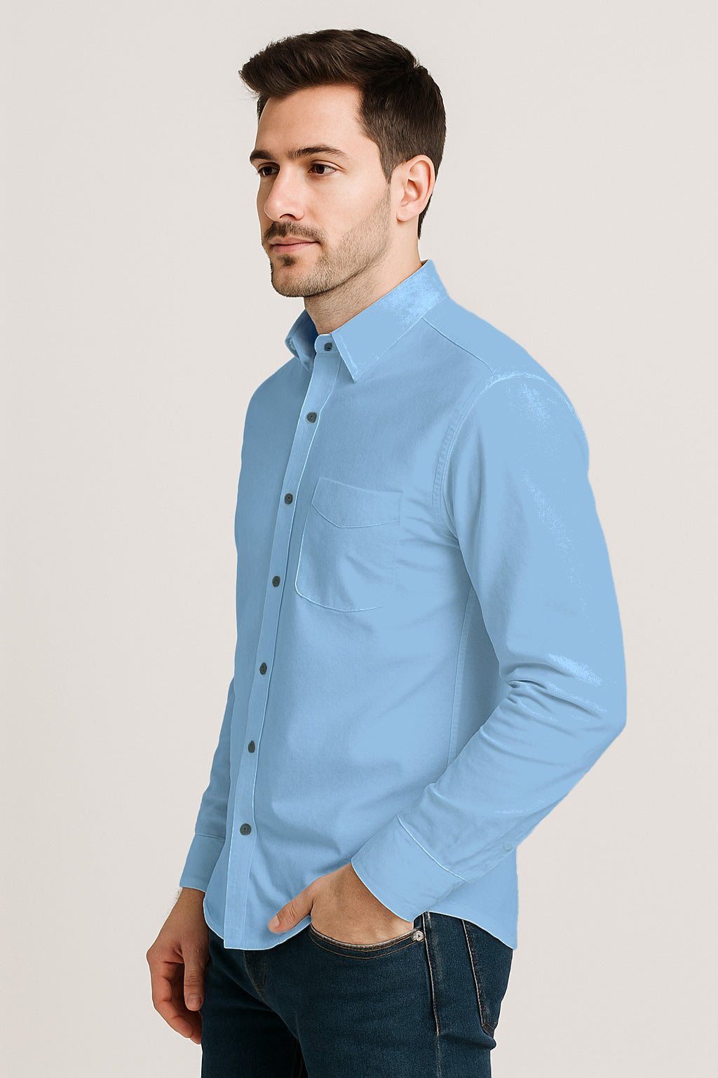 Men’s Long Sleeve Button Down Dress Shirt – Business Casual, Cotton, Regular Fit