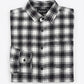 Slim-Fit Black & White Plaid Brushed Cotton Shirt