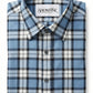 Men's Classic Blue and Grey Plaid Button-Down Shirt