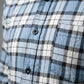 Men's Classic Blue and Grey Plaid Button-Down Shirt