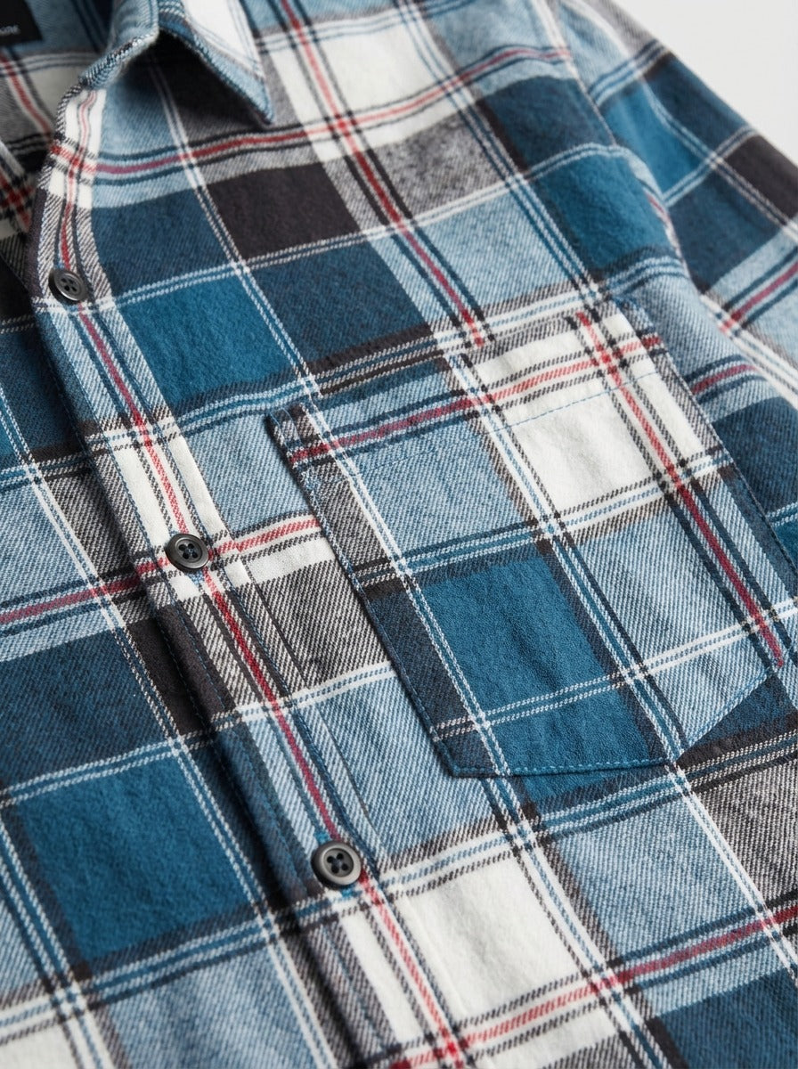 Men's Premium Brushed Cotton Plaid Flannel - Tailored Fit