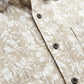 Men's Slim-Fit Linen-Blend Botanical Floral Shirt in Sand