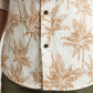 Men's Premium Linen-Blend Palm Print Long Sleeve Shirt