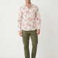 Men's Slim Fit Terracotta Palm Print Linen Blend Shirt