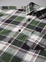 Men's Premium Green Plaid Cotton Flannel Shirt - Tailored Fit