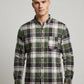 Men's Premium Green Plaid Cotton Flannel Shirt - Tailored Fit