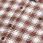 Men's Premium Brown & White Plaid Cotton Shirt - Tailored Fit
