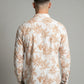 Men's Premium Linen-Blend Palm Print Long Sleeve Shirt