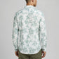 Premium Cotton Slim-Fit Palm Print Resort Shirt - Green/White
